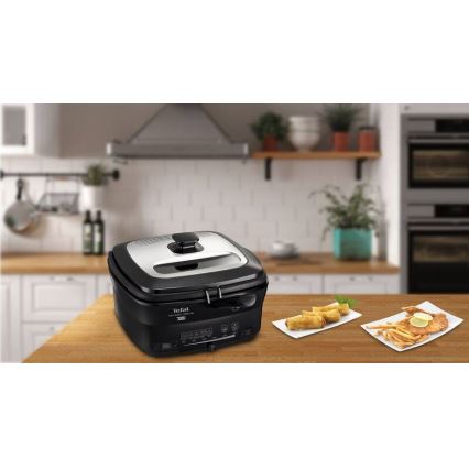 Tefal - Cvrtnik 2 l VERSALION DE LUXE 7in1 1600W/230V črna