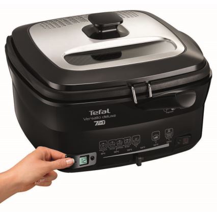 Tefal - Cvrtnik 2 l VERSALION DE LUXE 7in1 1600W/230V črna