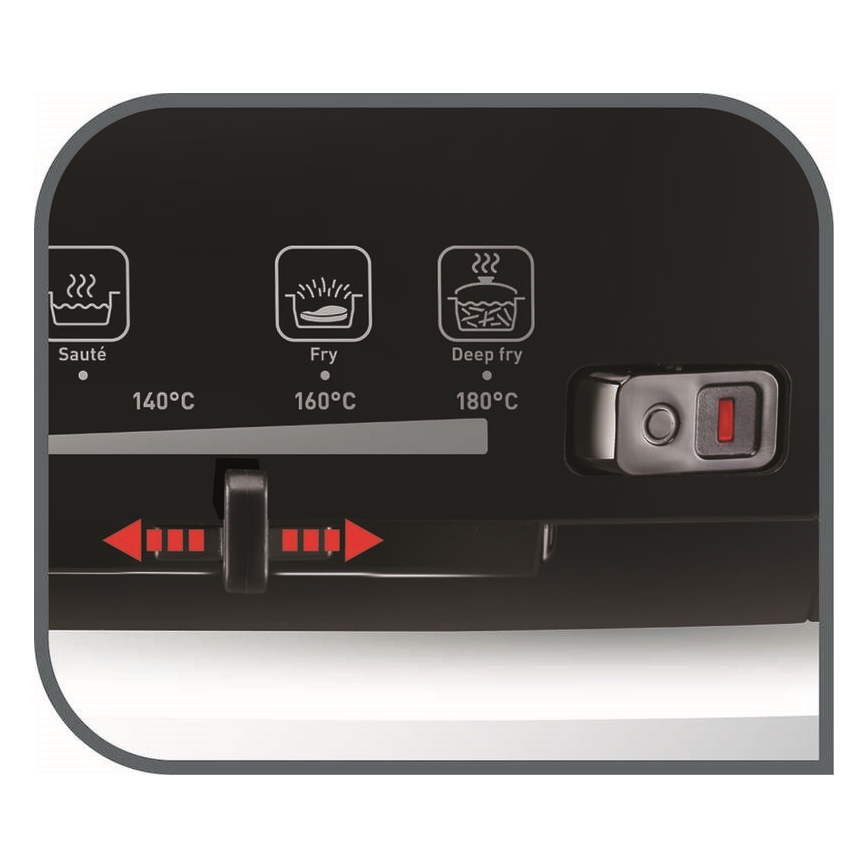 Tefal - Cvrtnik 2 l VERSALION DE LUXE 7in1 1600W/230V črna
