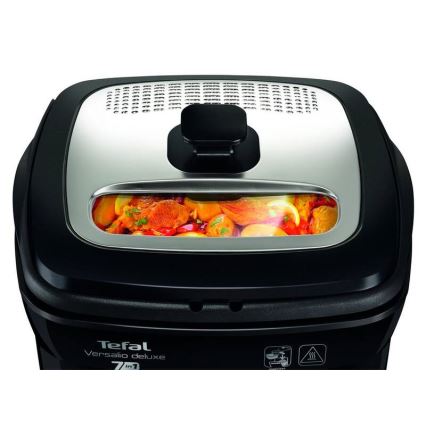 Tefal - Cvrtnik 2 l VERSALION DE LUXE 7in1 1600W/230V črna