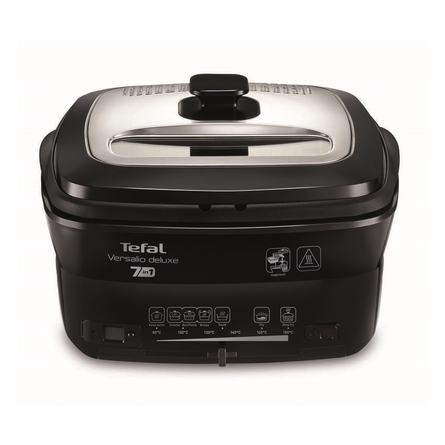 Tefal - Cvrtnik 2 l VERSALION DE LUXE 7in1 1600W/230V črna