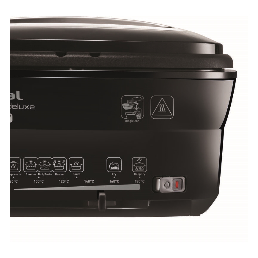 Tefal - Cvrtnik 2 l VERSALION DE LUXE 7in1 1600W/230V črna
