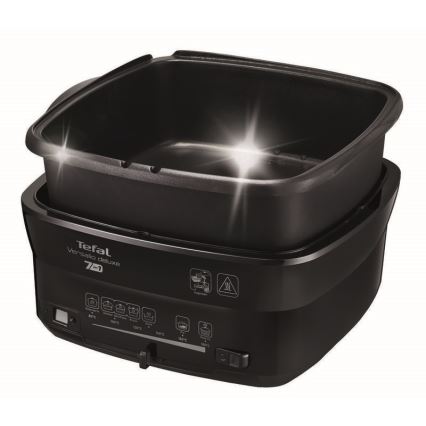 Tefal - Cvrtnik 2 l VERSALION DE LUXE 7in1 1600W/230V črna