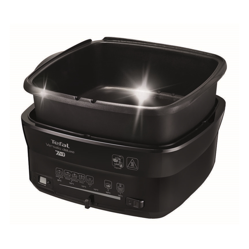 Tefal - Cvrtnik 2 l VERSALION DE LUXE 7in1 1600W/230V črna