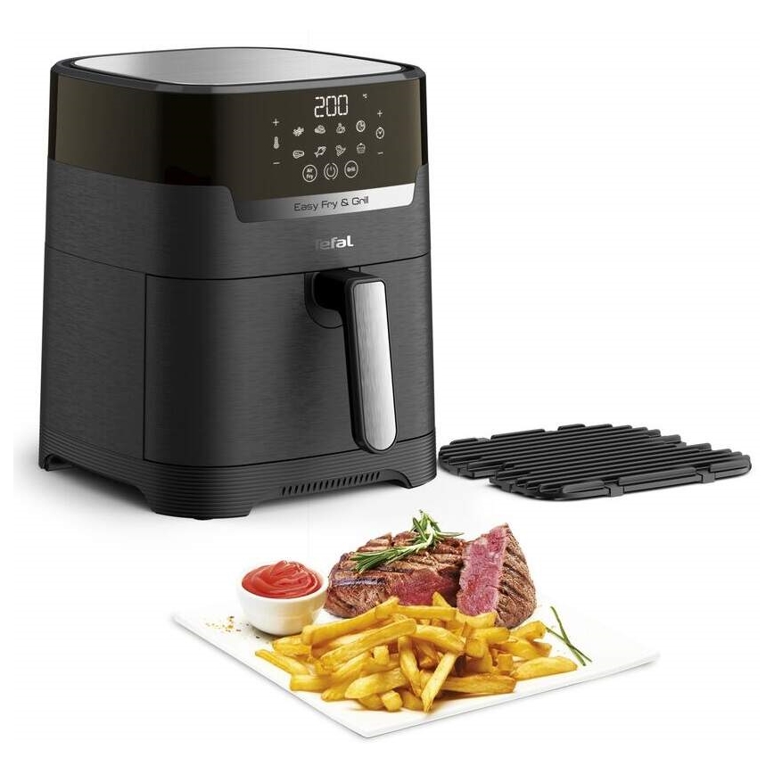 Tefal - Cvrtnik na vroč zrak 4,2 l EASY FRY&GRILL 2v1 1550W/230V črna
