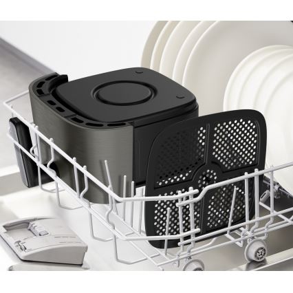 Tefal - Cvrtnik na vroč zrak 5 l EASY FRY SILENCE ANTRACIT 1400-1670W/230V