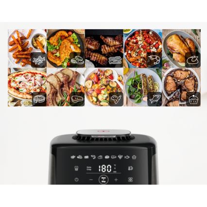 Tefal - Cvrtnik na vroč zrak 5 l EASY FRY SILENCE ANTRACIT 1400-1670W/230V