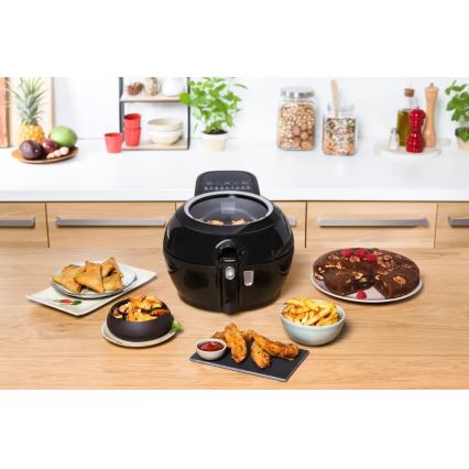 Tefal - Cvrtnik na vroč zrak ACTIFRY GENIUS DUAL MOTION 1,2l 1350W/230V črna
