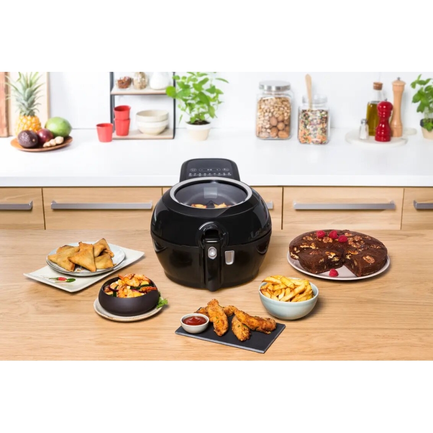 Tefal - Cvrtnik na vroč zrak ACTIFRY GENIUS DUAL MOTION 1,2l 1350W/230V črna