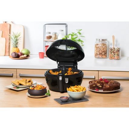 Tefal - Cvrtnik na vroč zrak ACTIFRY GENIUS DUAL MOTION 1,2l 1350W/230V črna