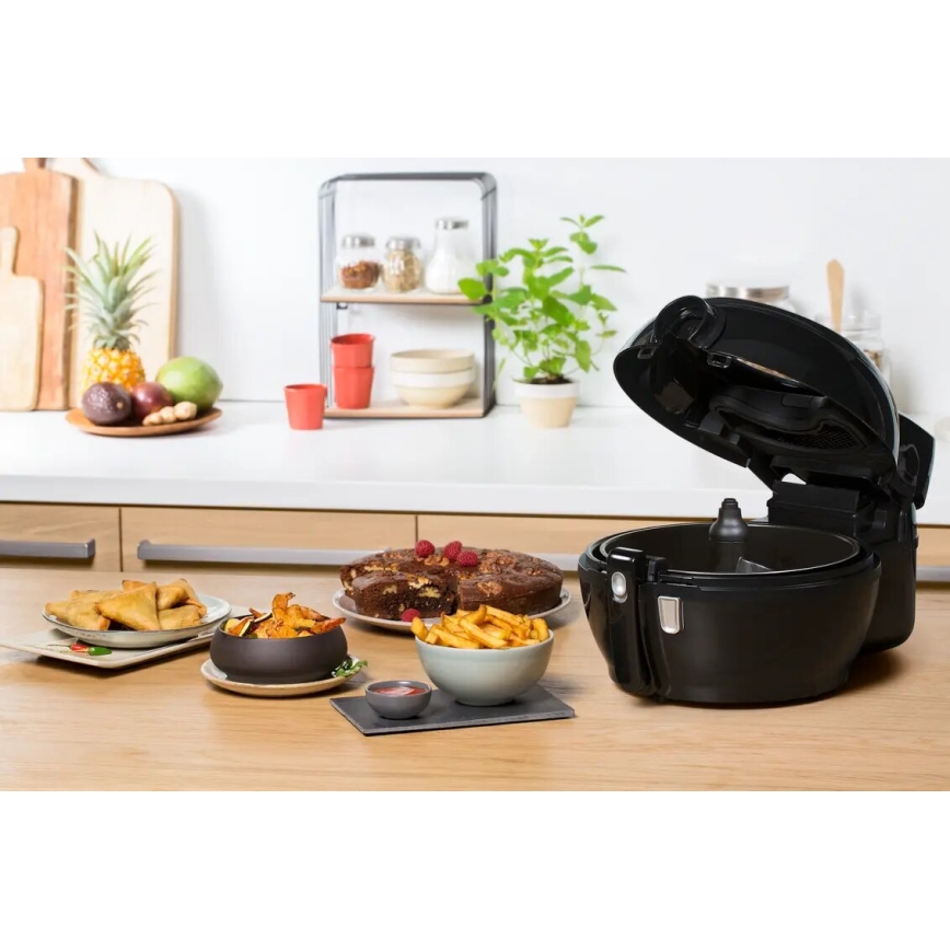 Tefal - Cvrtnik na vroč zrak ACTIFRY GENIUS DUAL MOTION 1,2l 1350W/230V črna