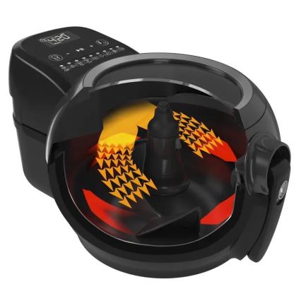 Tefal - Cvrtnik na vroč zrak ACTIFRY GENIUS DUAL MOTION 1,2l 1350W/230V črna