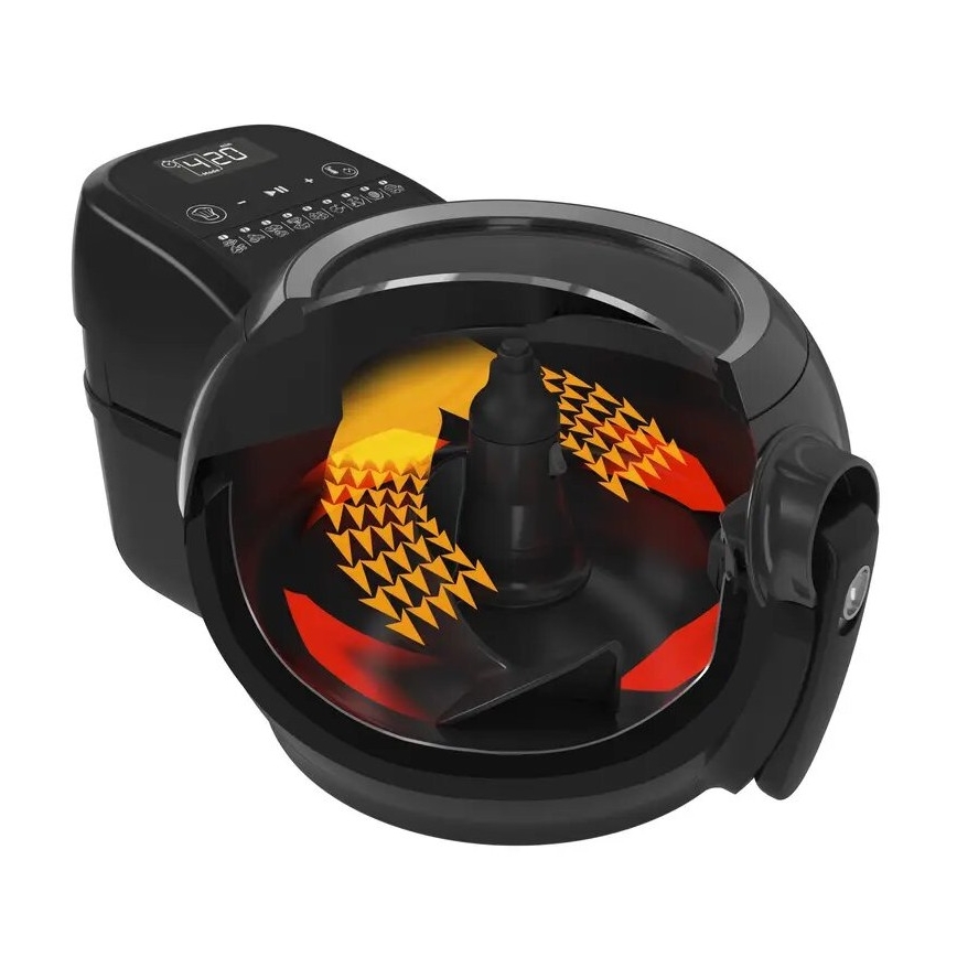 Tefal - Cvrtnik na vroč zrak ACTIFRY GENIUS DUAL MOTION 1,2l 1350W/230V črna