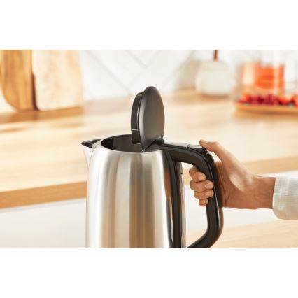 Tefal - Grelnik vode SUBITO 1,7l 2400W/230V nerjaveče jeklo/črna