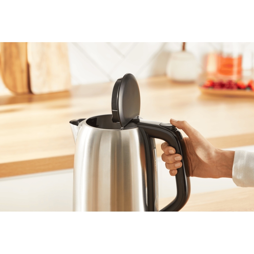 Tefal - Grelnik vode SUBITO 1,7l 2400W/230V nerjaveče jeklo/črna