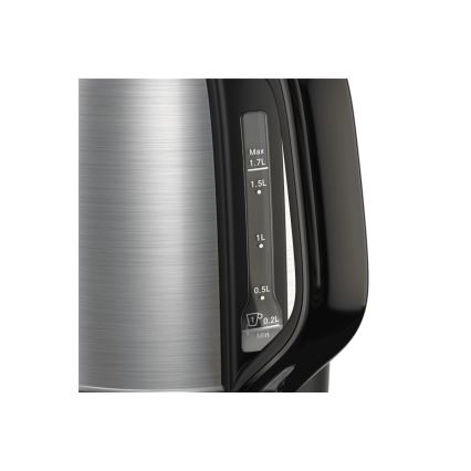 Tefal - Grelnik vode SUBITO 1,7l 2400W/230V nerjaveče jeklo/črna