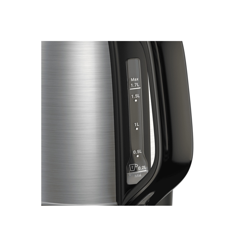 Tefal - Grelnik vode SUBITO 1,7l 2400W/230V nerjaveče jeklo/črna