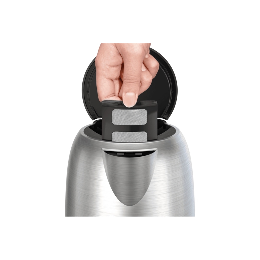 Tefal - Grelnik vode SUBITO 1,7l 2400W/230V nerjaveče jeklo/črna