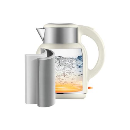 Tefal - Grelnik vode THERMO PROTECT XL 1,9l 1650W/230V nerjaveče jeklo/bela