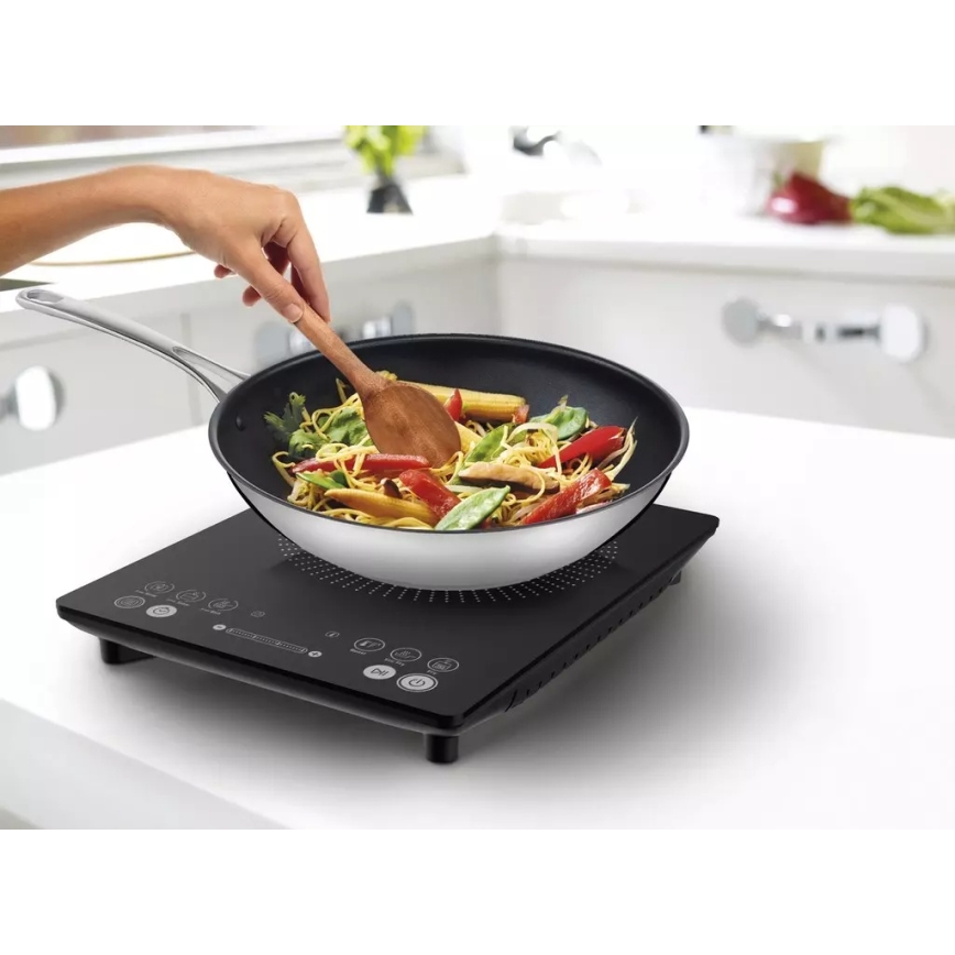 Tefal - Indukcijski kuhalnik EVERYDAY SLIM 2100W/230V črna