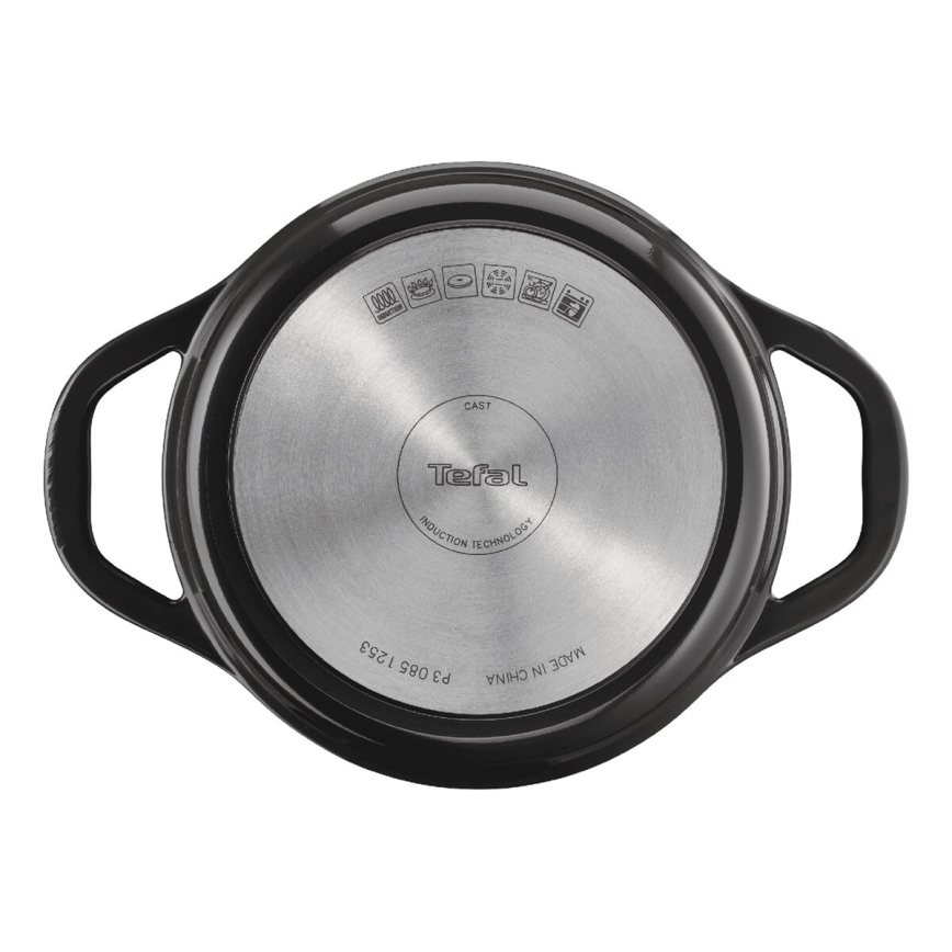 Tefal - Kaserola s pokrovom AIR 20 cm antracit