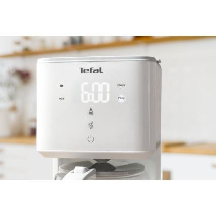 Tefal - Kavni aparat z LCD zaslonom SENSE 1000W/230V bela