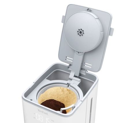 Tefal - Kavni aparat z LCD zaslonom SENSE 1000W/230V bela
