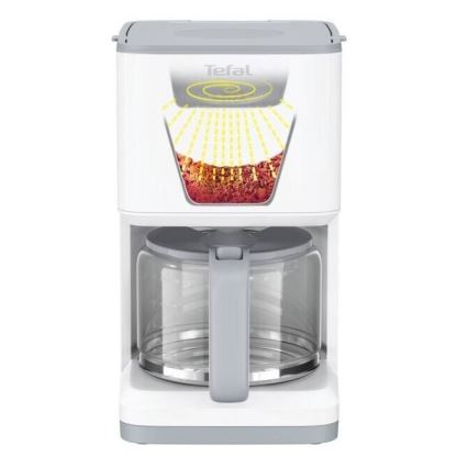 Tefal - Kavni aparat z LCD zaslonom SENSE 1000W/230V bela