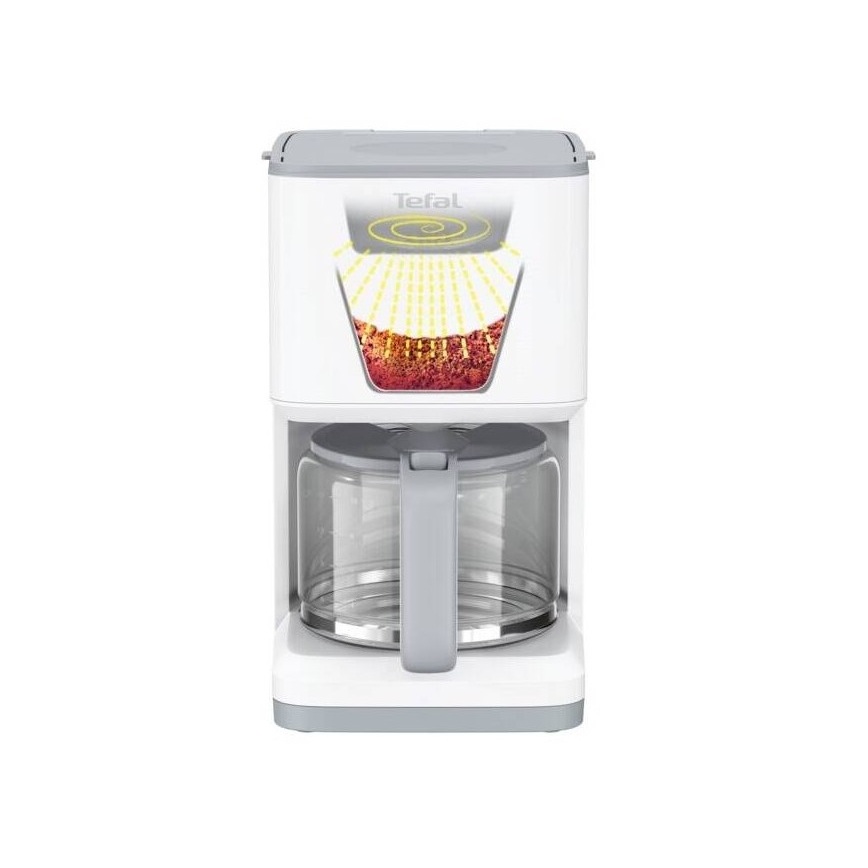 Tefal - Kavni aparat z LCD zaslonom SENSE 1000W/230V bela