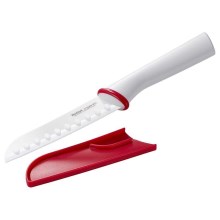 Tefal - Keramični nož santoku INGENIO 13 cm bela/rdeča