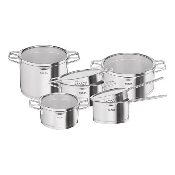 Tefal - Komplet posodja 10 kosov NORDICA iz nerjavnega jekla
