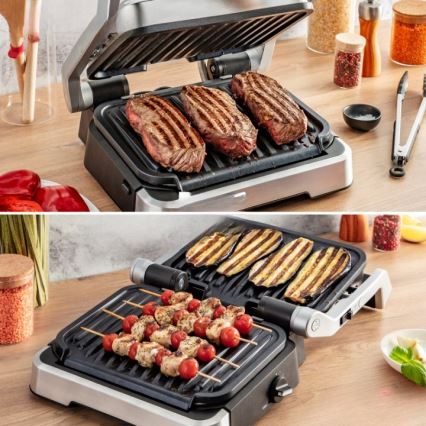 Tefal - Kontaktni žar OPTIGRILL 2 v 1 2100W/230V nerjaveče jeklo