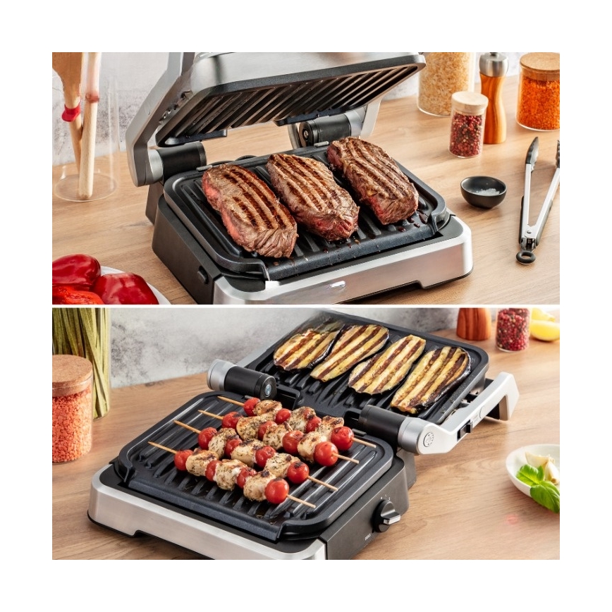 Tefal - Kontaktni žar OPTIGRILL 2 v 1 2100W/230V nerjaveče jeklo