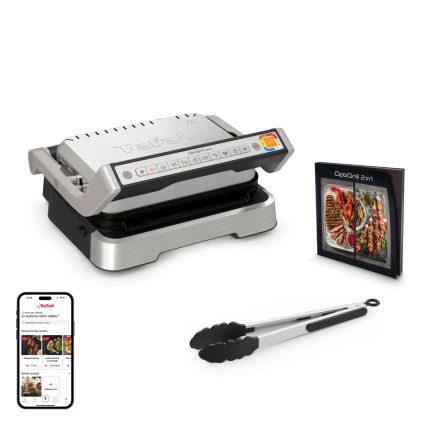Tefal - Kontaktni žar OPTIGRILL 2 v 1 2100W/230V nerjaveče jeklo