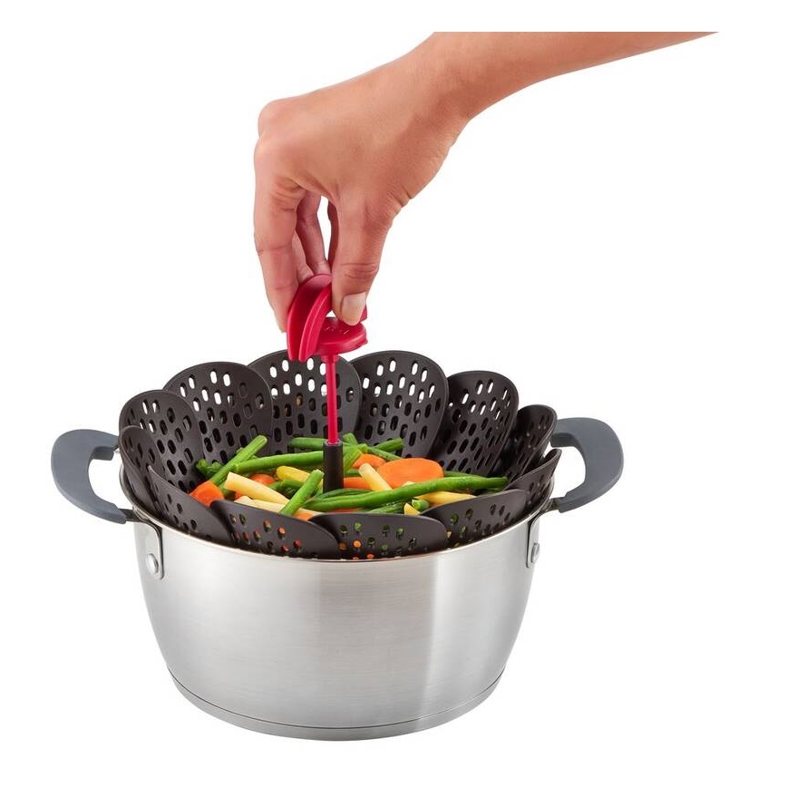 Tefal - Košara za kuhanje na pari INGENIO črna/rdeča