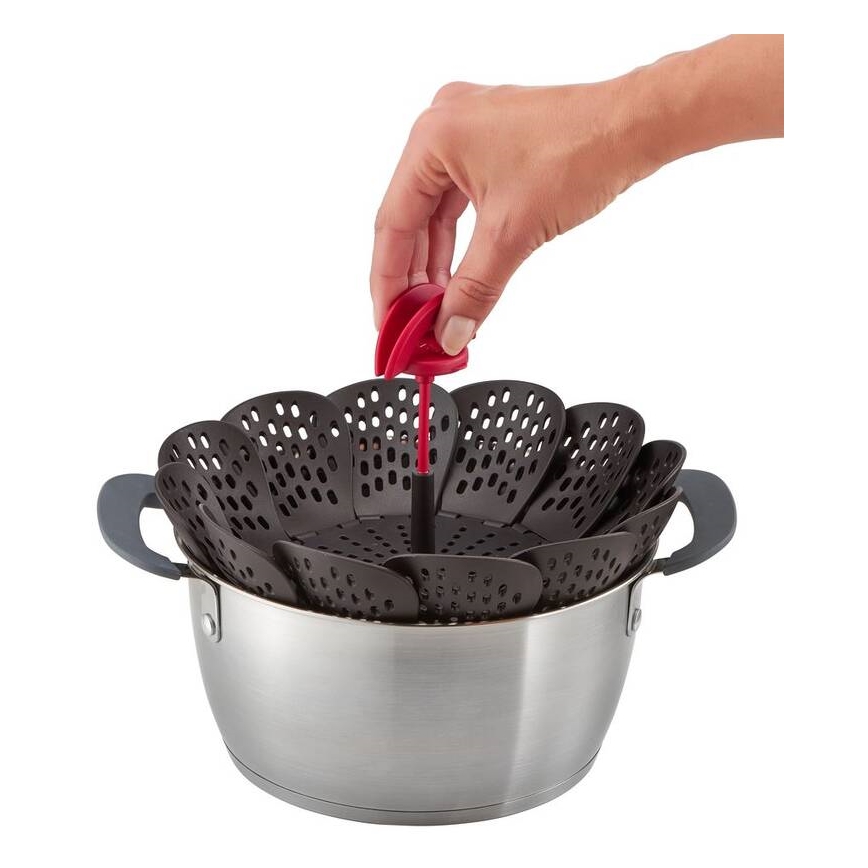 Tefal - Košara za kuhanje na pari INGENIO črna/rdeča