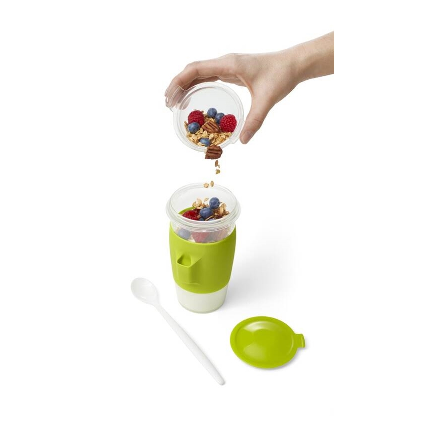 Tefal - Kozarec za jogurt z žlico 0,45 l MASTER SEAL TO GO zelena