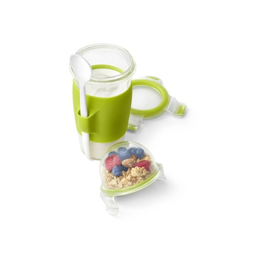 Tefal - Kozarec za jogurt z žlico 0,45 l MASTER SEAL TO GO zelena
