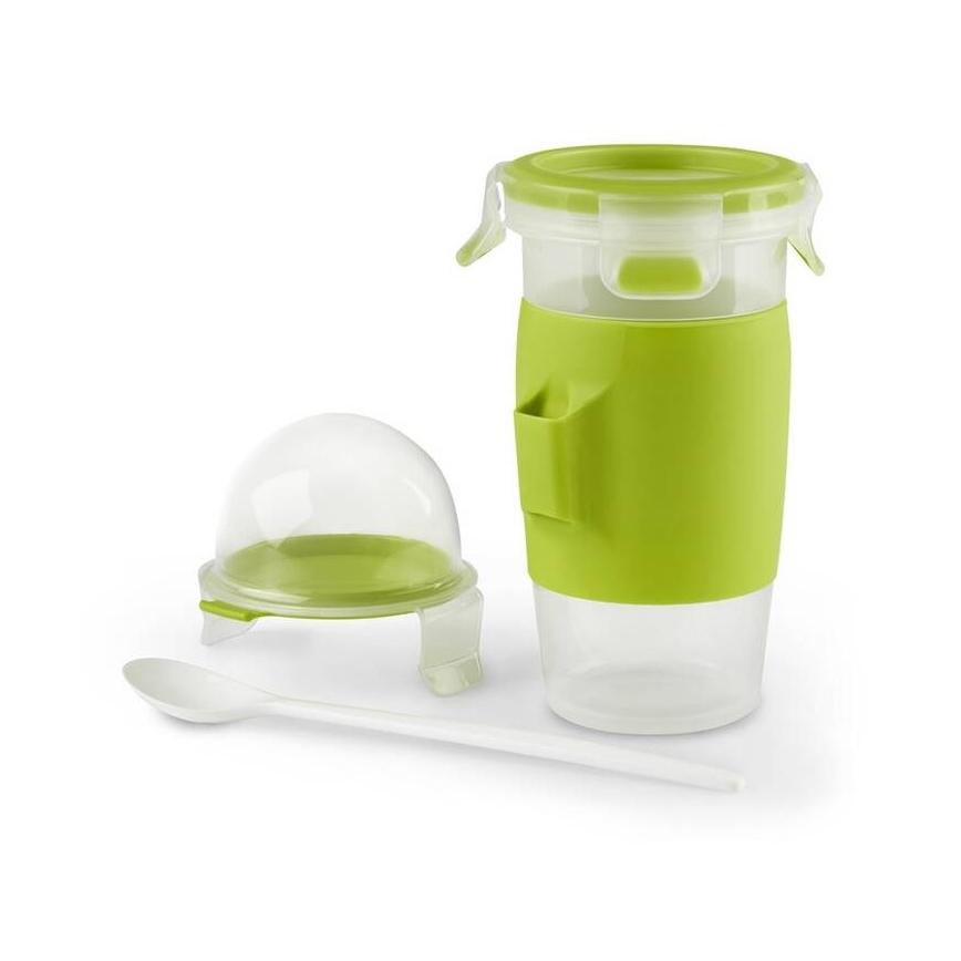 Tefal - Kozarec za jogurt z žlico 0,45 l MASTER SEAL TO GO zelena