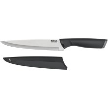 Tefal - Kuharski nož iz nerjavečega jekla COMFORT 20 cm krom/črna