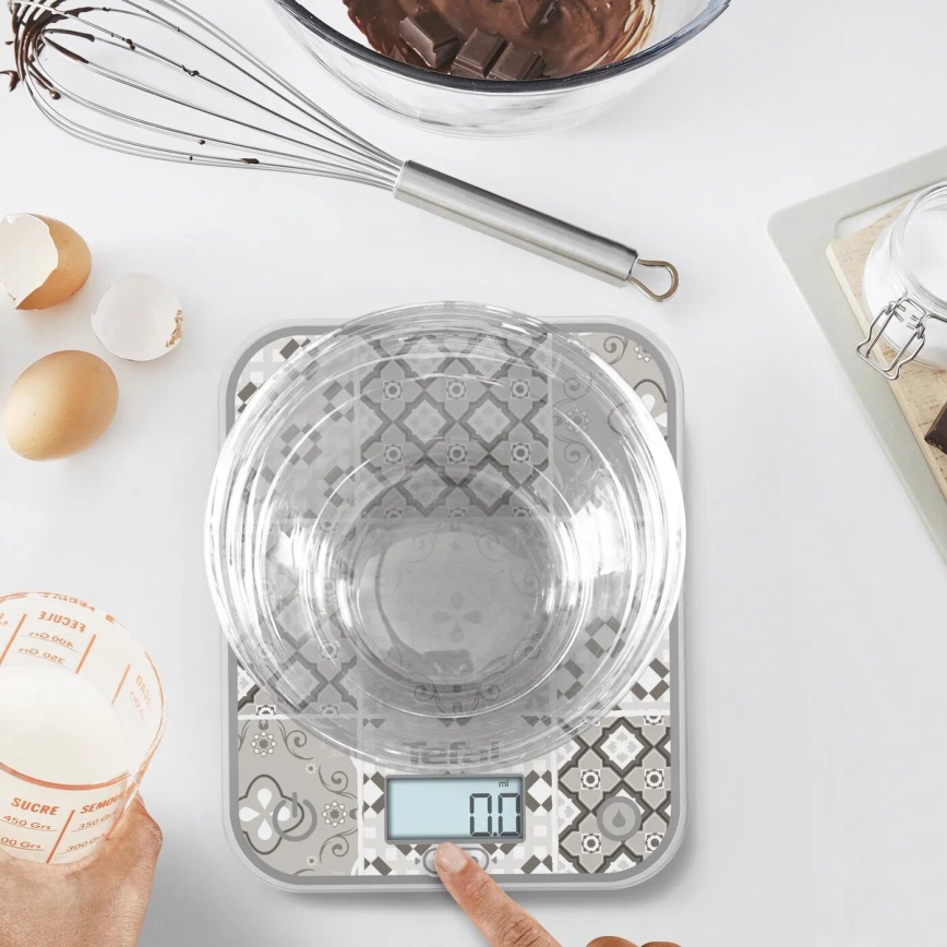 Tefal - Kuhinjska tehtnica OPTISS 2xAAA bež