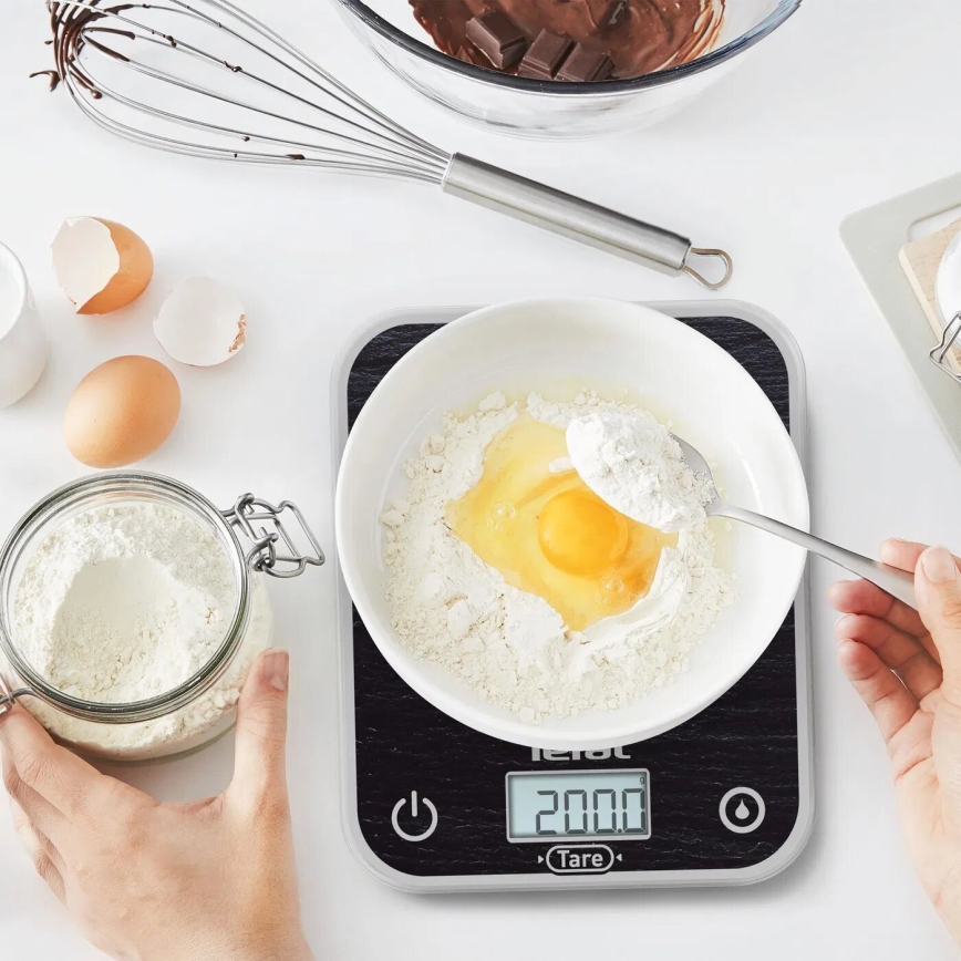 Tefal - Kuhinjska tehtnica OPTISS 2xAAA črna