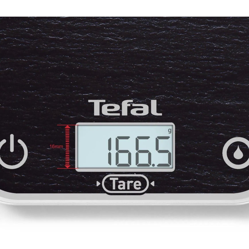 Tefal - Kuhinjska tehtnica OPTISS 2xAAA črna