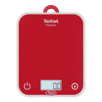 Tefal - Kuhinjska tehtnica OPTISS 2xAAA rdeča