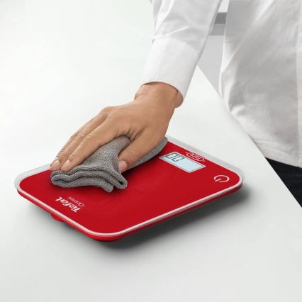 Tefal - Kuhinjska tehtnica OPTISS 2xAAA rdeča