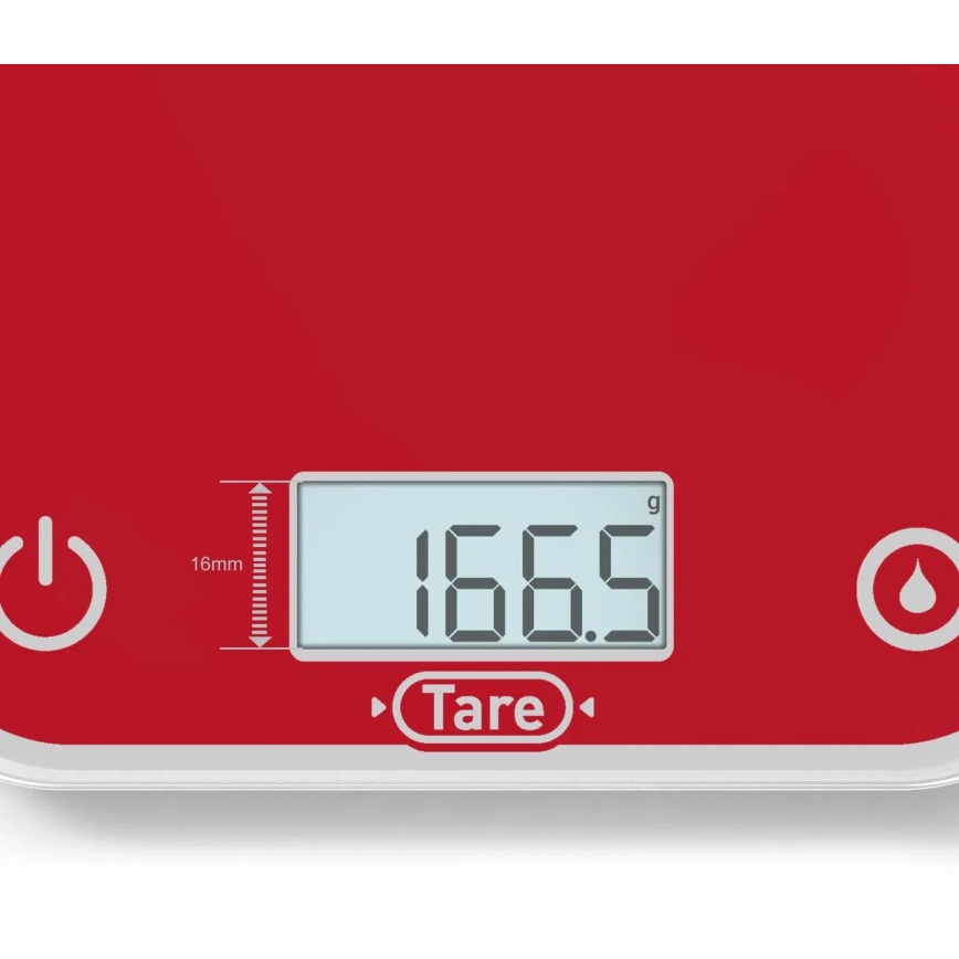 Tefal - Kuhinjska tehtnica OPTISS 2xAAA rdeča