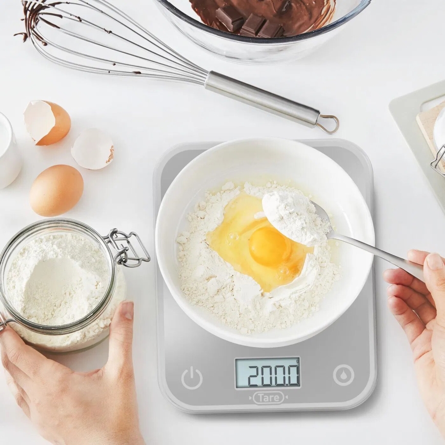 Tefal - Kuhinjska tehtnica OPTISS 2xAAA siva