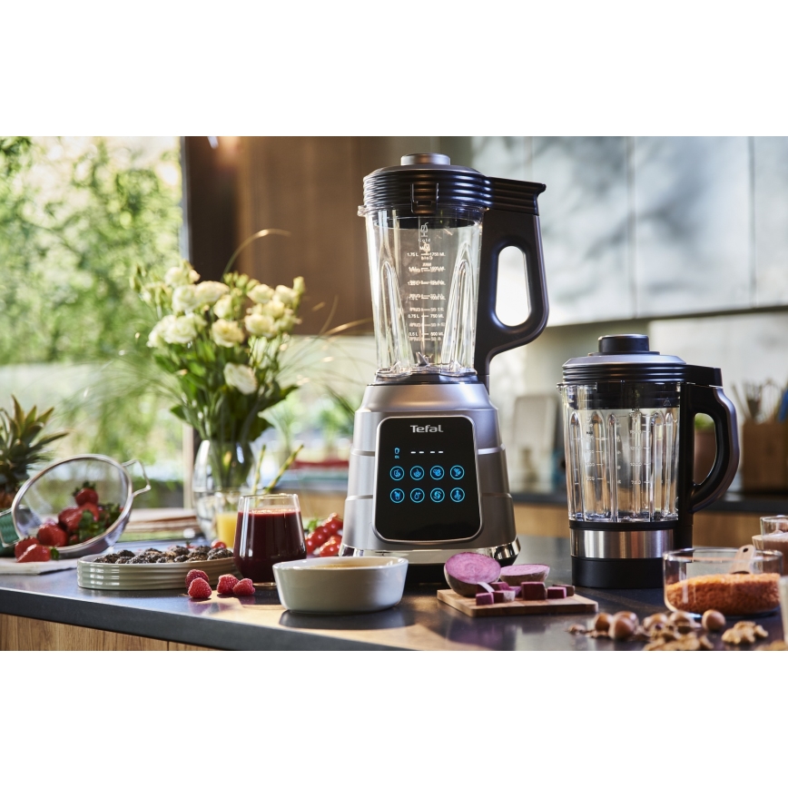 Tefal - Kuhinjski namizni blender za kuhanje HIGH SPEED ULTRABLEND BOOST 1300W/230V siv