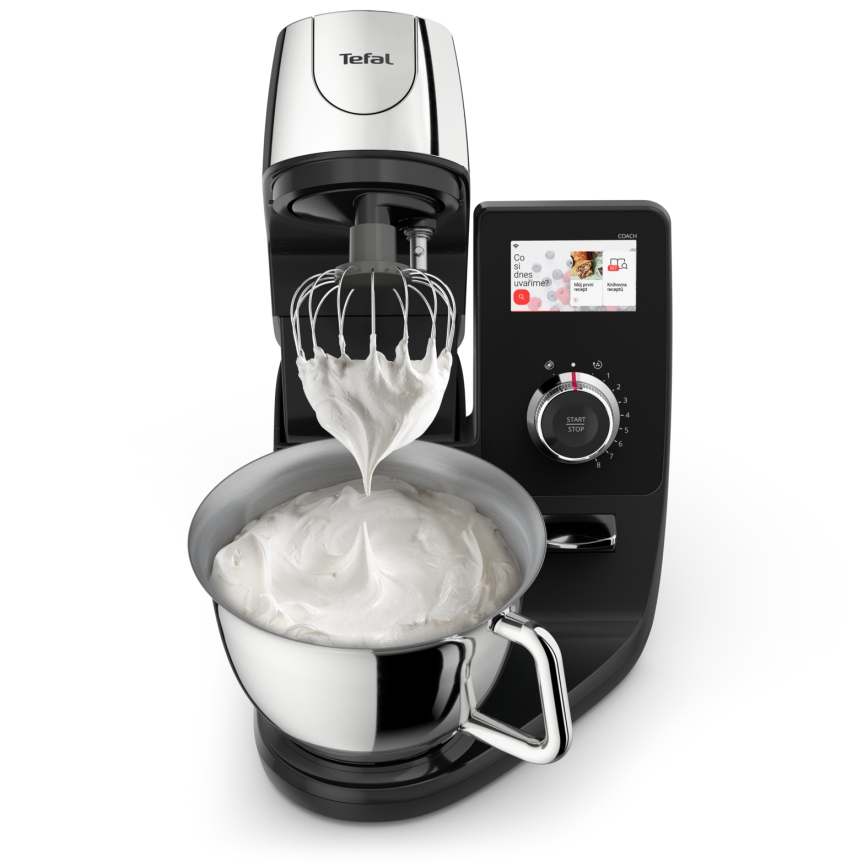 Tefal - Kuhinjski robot z vgrajeno tehtnico I-COACH TOUCH 1200W/230V nerjaveče jeklo