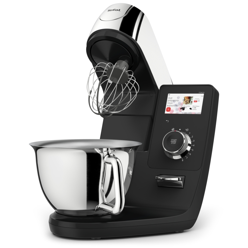 Tefal - Kuhinjski robot z vgrajeno tehtnico I-COACH TOUCH 1200W/230V nerjaveče jeklo